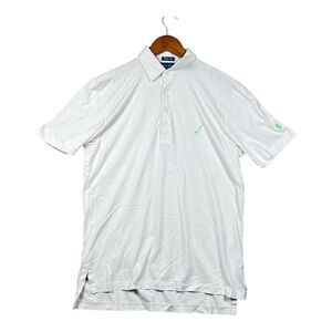 Polo Golf Ralph Lauren Golf Club Short Sleeve Polo White Green Vintage Lisle S
